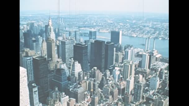 Archiviazione di New York vista aerea nel 1970 — Video Stock