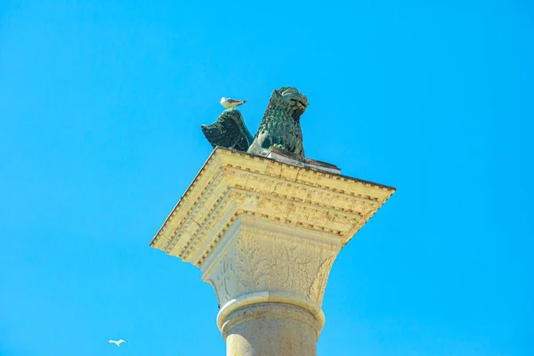 Estatua de león alado cuadrado de San Marcos — Foto de Stock