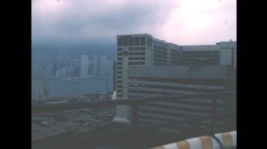 1980 'lerde Hong Kong Victoria Limanı silueti