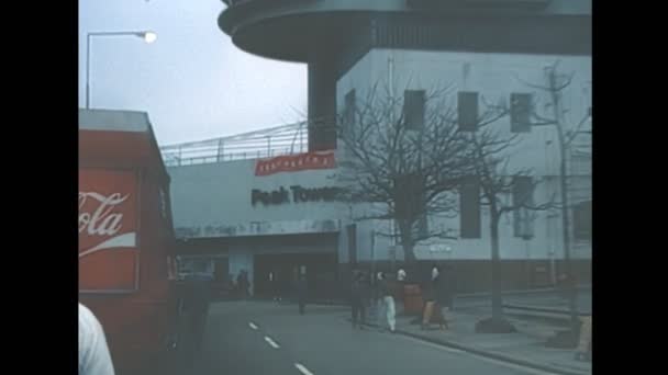 Victoria Peak toren van Hong Kong 1980 — Stockvideo