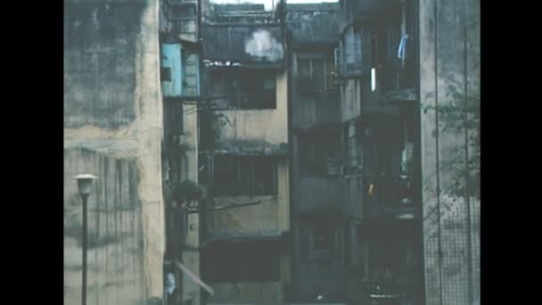 Hong Kong Chinese houses in 1980s — Vídeo de stock