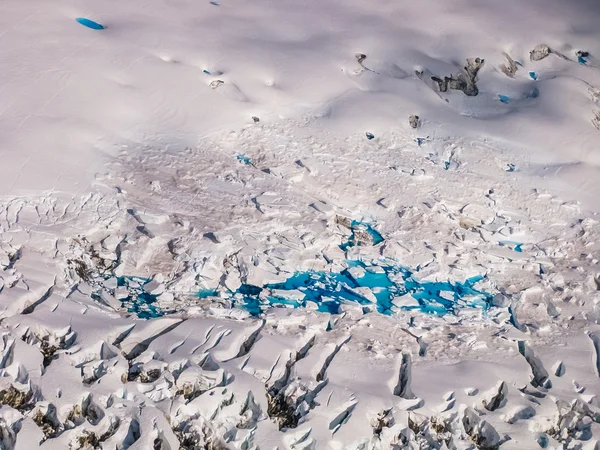 Ледник с видом с воздуха — стоковое фото