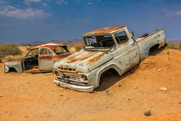 Катастрофа Desert Cars — стоковое фото