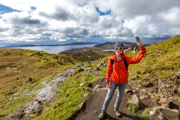 Selfie at Old Man of Storr — Stock Photo, Image