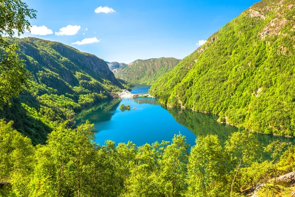 Zelené fjordy Norska — Stock fotografie