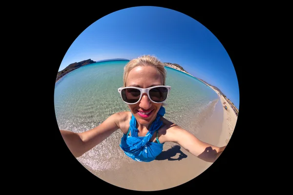 Selfie de playa tropical — Foto de Stock