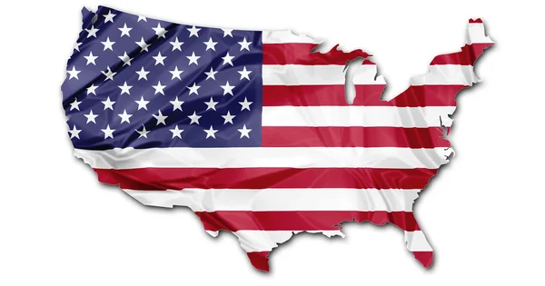 Map of Usa flag — Stock Photo, Image