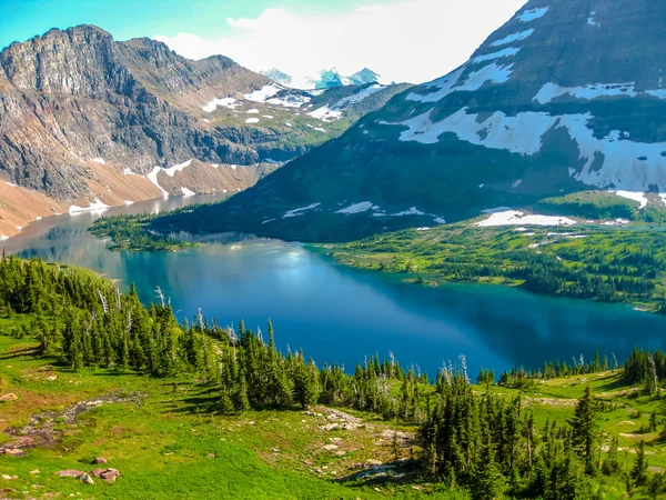 Versteckter Lake Glacier Nationalpark — Stockfoto