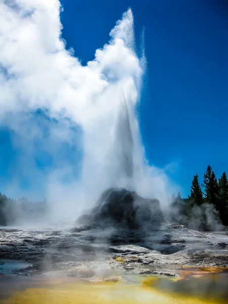 Castle Geyser Yellowstone National Park — Stock fotografie