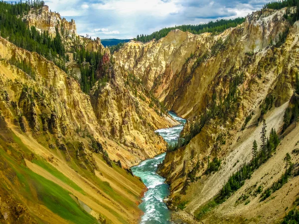 Yellowstone falls nižší — Stock fotografie