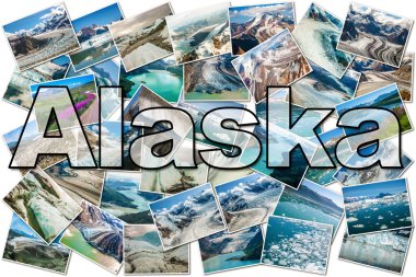 Alaska buzulların kolaj