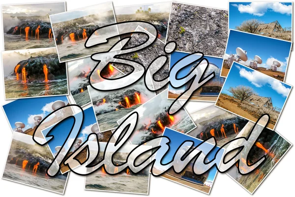 Big island Hawaii collage — Stock Photo, Image