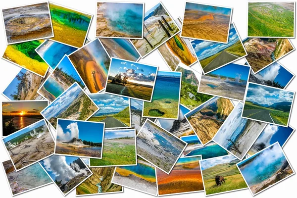 Yellowstone foto's collage — Stockfoto