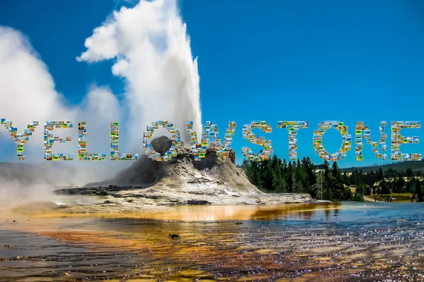 Yellowstone vár gejzír — Stock Fotó