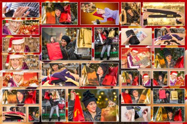 Christmas sales pictures collage  clipart