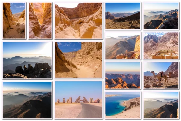 Egito colagem deserto — Fotografia de Stock