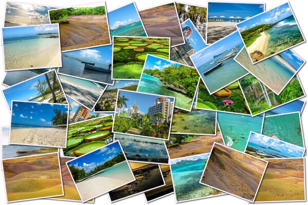 Mauritius immagini collage — Foto Stock