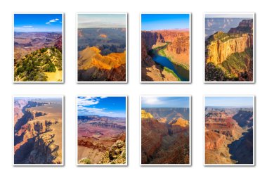 Grand Canyon landscapes collage clipart