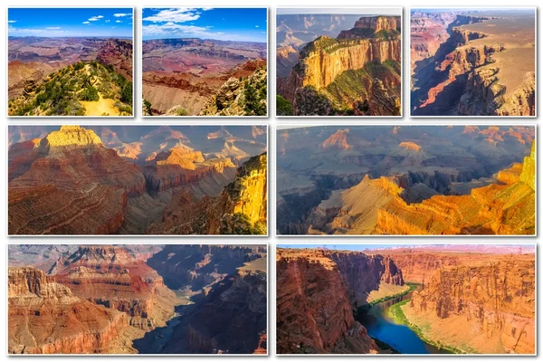 Grand Canyon sunset collage — Zdjęcie stockowe