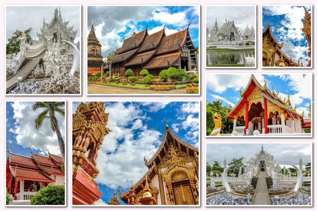 Buddhist temples collage