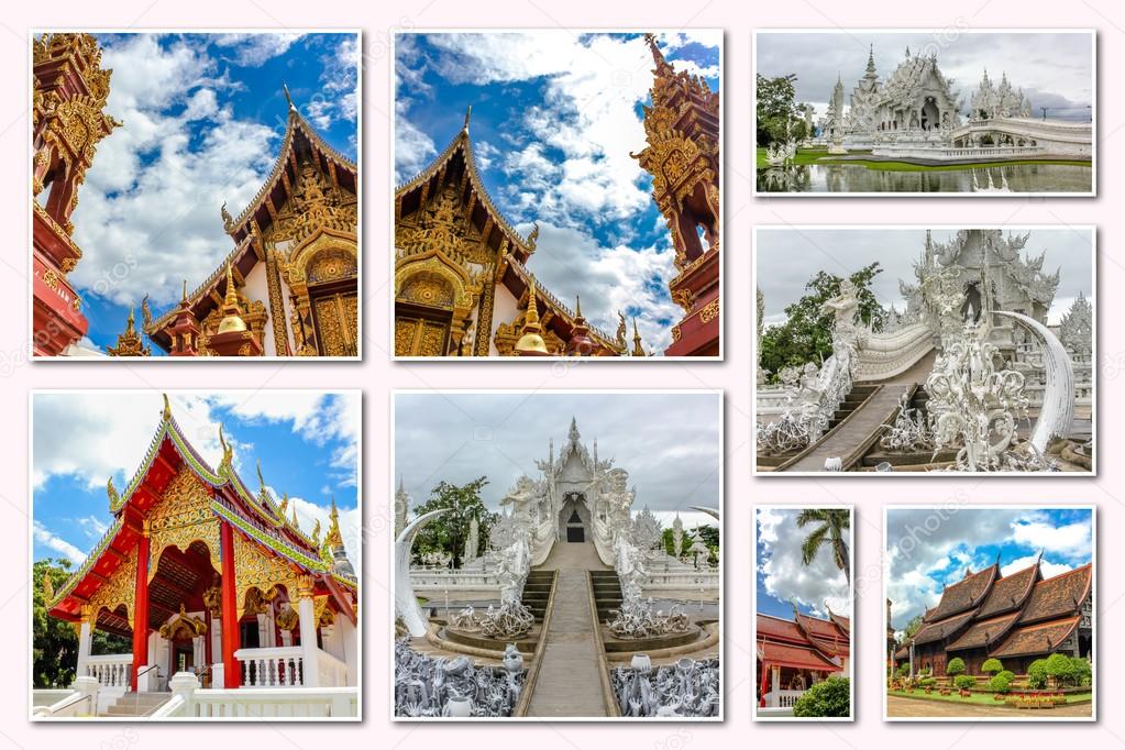 Chiang Mai temples collage