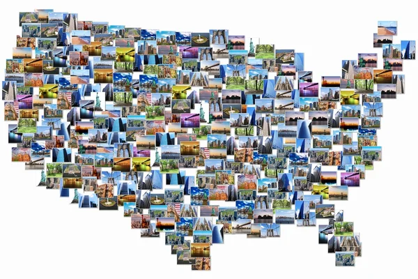 US-Kartencollage — Stockfoto