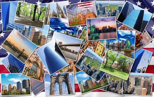 Nova Iorque fotos colagem — Fotografia de Stock