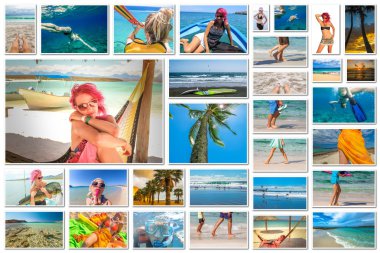 Sea holidays collage
