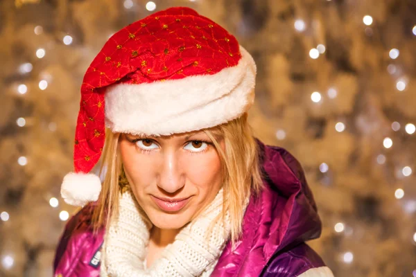 Christmas Santa Woman — Stock Photo, Image