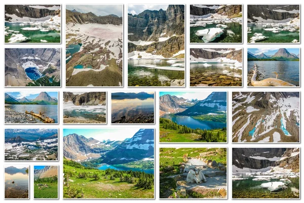 Коллаж Ледникового национального парка — стоковое фото