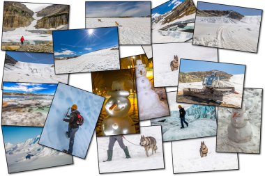 Winter pictures collage