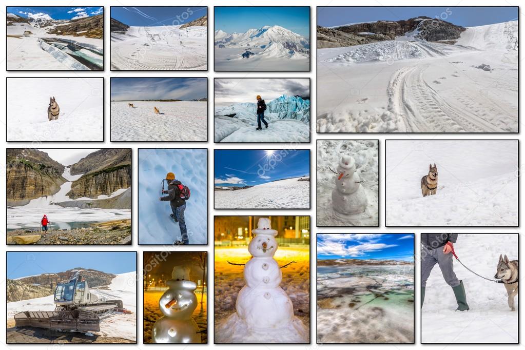 Winter sports collage