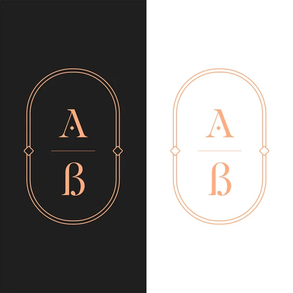 Mektup Logosu Lüks. Lüks şirket markası için Art Deco tarzı logoti tasarımı. Birinci sınıf kimlik tasarımı. A harfi B