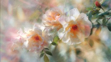 Dreamy abstract photograph of delicate coral pink leaves in soft focus and motion blur. Gentle pastel tones and ethereal movement create a calm, artistic, and minimalist background perfect for modern design, nature-inspired prints, and wellness conce