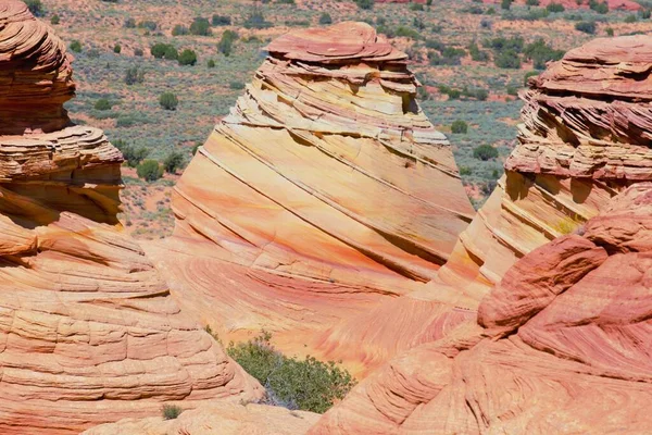 Kanab yakınlarındaki Coyote Buttes Güney 'de renkli kaya oluşumları.