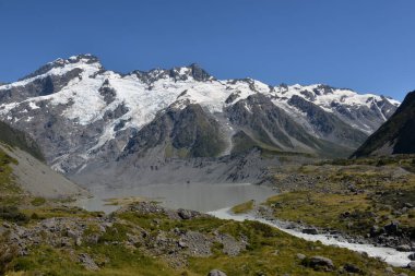 Mount Cook Ulusal Parkı 'ndaki Fahişe Vadisi pisti