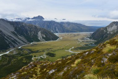 Cook Dağı Ulusal Parkı 'ndaki Sealy Trans Trail' den görüntü