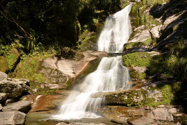 Ulusal Park Tepesi 'ndeki Haast Geçidi' nde şelale.