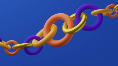 Soyut 3d grafik torus nesneleri. Gerçekçi 3D ile modern minimal tasarım. Sanat eğilimi posteri.