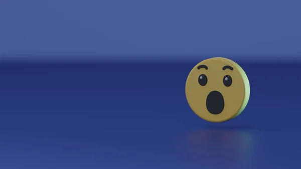 Vay be, emoji ifadeleri arka plan, sosyal medya ve iletişim konseptini üç boyutlu olarak sunuyor.