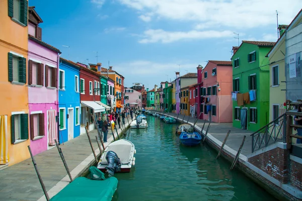 Colourful houses on Burano island Royalty Free Stock Images