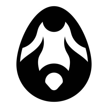  fantezi paskalya yumurtası siyah simge ve vektör