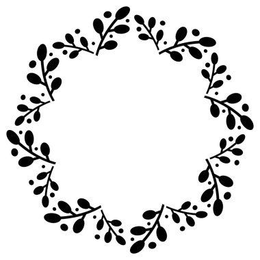 Çiçek yaprakları yuvarlak çerçeve