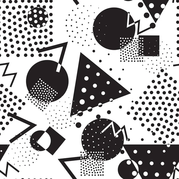 Retro, memphis 80s tarzında dikişsiz geometrik desen