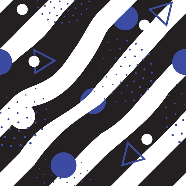 Retro, memphis 80s tarzında dikişsiz geometrik desen