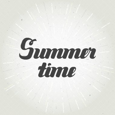 Yaz saati el yazısı. El yapımı kaligrafi vektör illüstrasyon