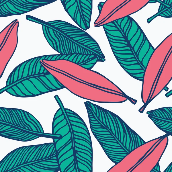 Sans couture jungle tropicale motif floral fond — Image vectorielle