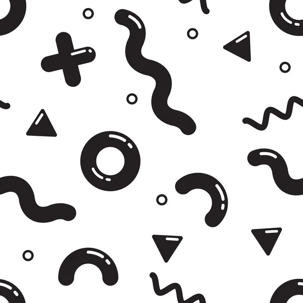Vector seamless pattern in pointillism, memphis, 80s, 90s style