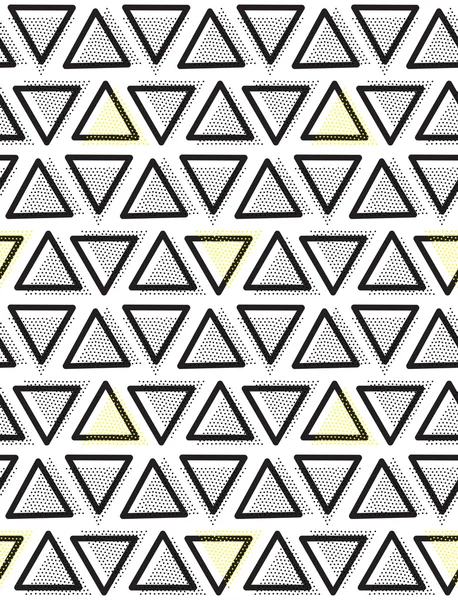 Vektorgeometrisches nahtloses Muster. abstraktes punktiertes Dreieck — Stockvektor