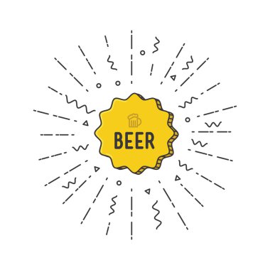 Bira Festivali afiş, renkli arka plan düz stil parlayan